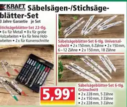Norma KRAFT Säbelsägen-/Stichsäge- blätter-Set Angebot