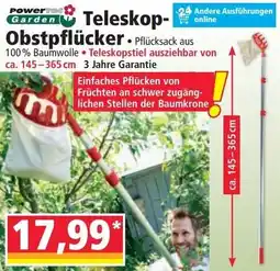Norma PowerTe Garden Teleskop- Obstpflücker Pflücksack Angebot