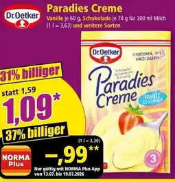 Norma Paradies Creme Angebot