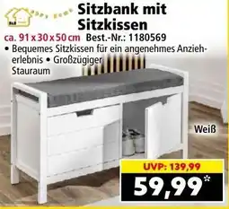 Norma Sitzbank mit Sitzkissen Angebot
