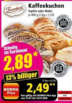 Norma Kaffeekuchen Angebot