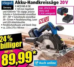 Norma scheppach Akku-Handkreissäge 20V Angebot