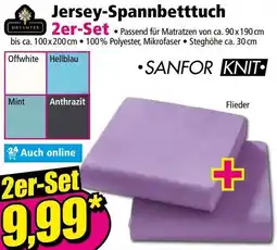 Norma Jersey-Spannbetttuch Angebot