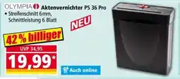 Norma OLYMPIA Aktenvernichter PS 36 Pro Angebot