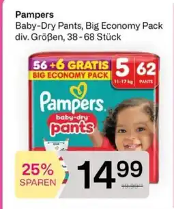 Bipa Pampers Baby-Dry Pants, Big Economy Pack div. Größen Angebot