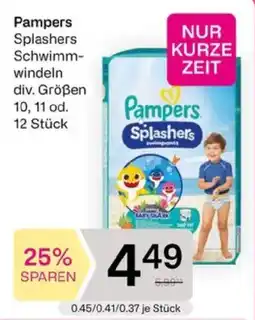 Bipa Pampers Splashers Schwimm- windeln Angebot