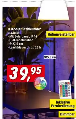 Bauhaus LED-Solar-Stehleuchte Angebot