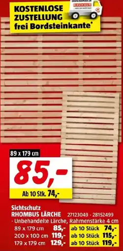 Bauhaus Sichtschutz RHOMBUS LÄRCHE Angebot
