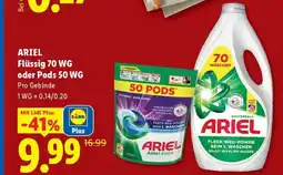 Lidl ARIEL Flüssig 70 WG oder Pods 50 WG Angebot