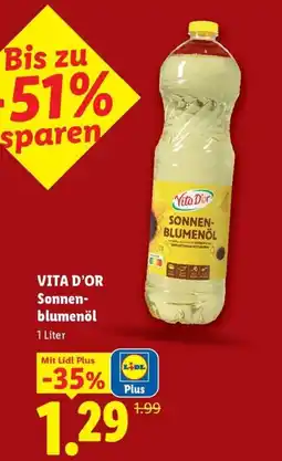 Lidl VITA D'OR Sonnen- blumenöl Angebot