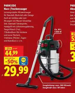 Lidl PARKSIDE Nass-/Trockensauger Angebot