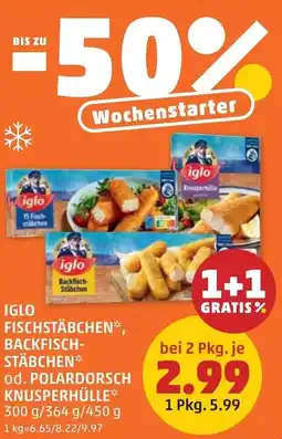 PENNY Iglo fischstäbchen, backfisch- stäbchen od. polardorsch knusperhülle Angebot
