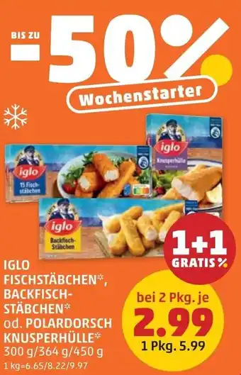 Iglo fischstäbchen, backfisch- stäbchen od. polardorsch knusperhülle