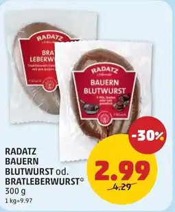 PENNY Radatz bauern blutwurst od. bratleberwurst Angebot