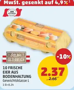 PENNY 10 FRISCHE EIER AUS BODENHALTUNG Angebot