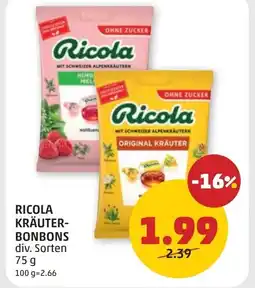 PENNY Ricola kräuter- bonbons div. sorten Angebot