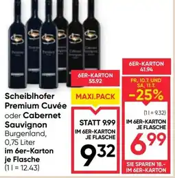 Maximarkt Scheiblhofer Premium Cuvée oder Cabernet Sauvignon Angebot