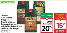 Maximarkt Jacobs caffè crema classico crema intenso, espresso intenso, origin single brazil oder uganda und kenya Angebot