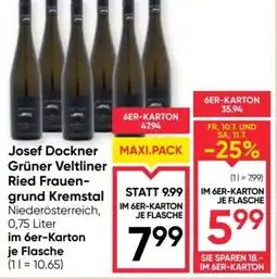 Maximarkt Josef Dockner Grüner Veltliner Ried Frauengrund Kremstal Angebot