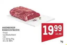 Metro Anzenberger rinder entrecote Angebot