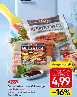 Spar Berner würstl oder grillzwerge -16% Angebot