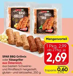Spar Spar bbq grillmix oder käsegriller Angebot