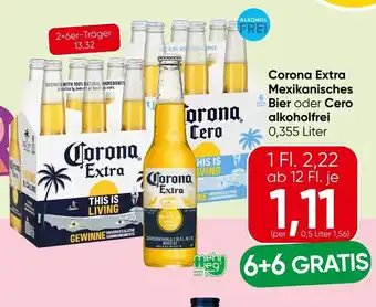 Corona extra mexikanisches bier oder cero alkoholfrei