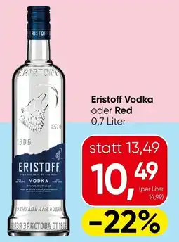 Spar Eristoff vodka oder red Angebot