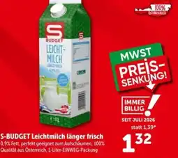 Interspar S budget leichtmilch langer frisch Angebot