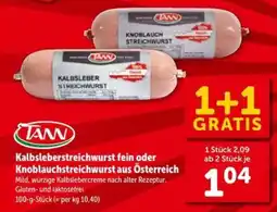 Interspar Kalbsleberstreichwurst fein oder knoblauchstreichwurst aus österreich Angebot