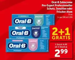 Interspar Oral-b zahncreme pro-expert professioneller schutz, sensitive oder frischer atem Angebot