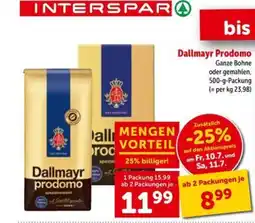 Interspar Dallmayr prodomo Angebot