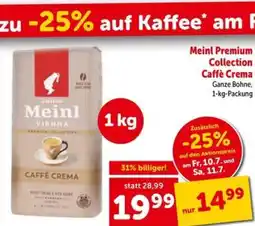 Interspar Meinl premium collection caffè crema Angebot