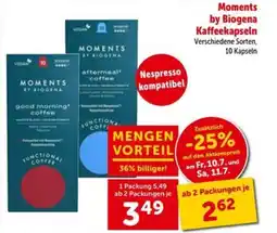 Interspar Moments by biogena kaffeekapseln Angebot