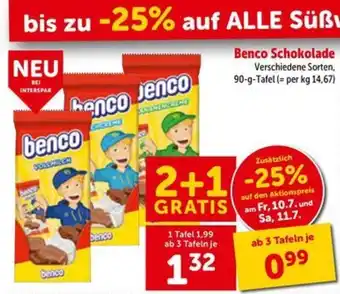 Interspar Benco schokolade Angebot