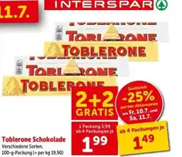 Interspar Toblerone Schokolade Angebot