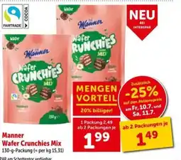Interspar Manner wafer crunchies mix Angebot