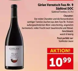 Interspar Girlan Vernatsch Fass Nr. 9 Südtirol DOC Angebot