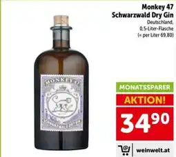 Interspar Monkey 47 schwarzwald dry gin Angebot