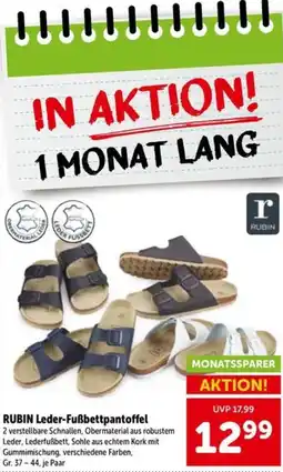 Interspar Rubin leder-fußbettpantoffel Angebot