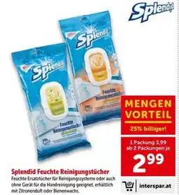 Interspar Splendid feuchte reinigungstücher Angebot
