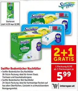 Interspar Swiffer bodentücher nachfüller Angebot