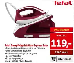 Interspar Tefal dampfbügelstation express easy Angebot