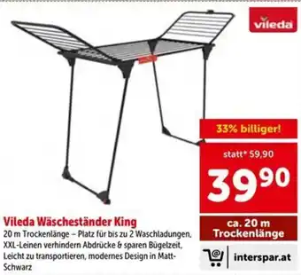 Interspar Vileda wäscheständer king Angebot
