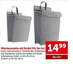 Interspar Wäschesammler mit deckel filz Angebot