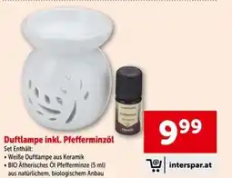 Interspar Duftlampe inkl. pfefferminzöl Angebot