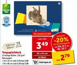 Interspar Tonpapierblock Angebot