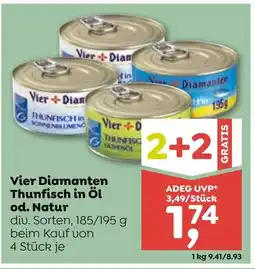 ADEG Vier diamanten thunfisch in öl od. natur Angebot