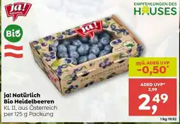 ADEG Ja! natürlich bio heidelbeeren Angebot