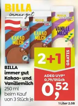 ADEG Billa immer gut kakao- und vanillemilch Angebot